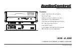 AudioControl ACM-2.300 Quick Start Manual предпросмотр