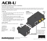 Предварительный просмотр 2 страницы AudioControl ACR-U Quick Start Manual