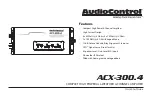 Предварительный просмотр 1 страницы AudioControl ACX-300.4 Quick Start Manual