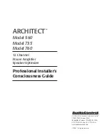 Предварительный просмотр 1 страницы AudioControl Architect 560 Owner'S Manual