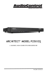 Предварительный просмотр 1 страницы AudioControl ARCHITECT P250 EQ Installation Manual