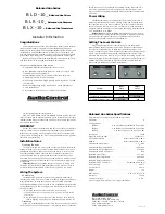 AudioControl BLD-10 Installer Manual preview