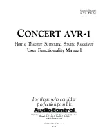 Preview for 3 page of AudioControl Concert AVR-1 User Functionality Manual