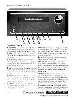 Preview for 12 page of AudioControl Concert AVR-1 User Functionality Manual