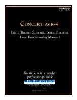 AudioControl Concert AVR-4 User Functionality Manual предпросмотр