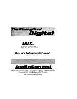 AudioControl DQX Owner'S Manual preview