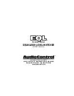 AudioControl EQL Concert Series Owner'S Manual preview