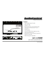 Предварительный просмотр 1 страницы AudioControl LC-1.1500 Quick Start Manual