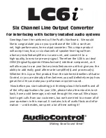 Предварительный просмотр 1 страницы AudioControl LC6i User Manual