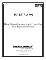 AudioControl maestro m9 User Experience Manual предпросмотр