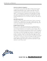 Preview for 8 page of AudioControl maestro m9 User Experience Manual