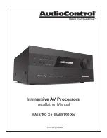 Preview for 1 page of AudioControl MAESTRO X-7 Installation Manual