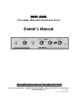 AudioControl MP-200 Owner'S Manual предпросмотр