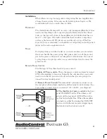 Предварительный просмотр 11 страницы AudioControl Pantages G3 Professional Installer'S Manual