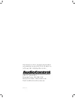 Предварительный просмотр 20 страницы AudioControl Pantages G3 Professional Installer'S Manual