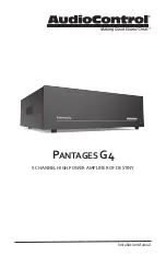 AudioControl PANTAGES G4 Installation Manual предпросмотр