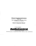 Preview for 2 page of AudioControl Phase Coupled Activator Three Series Owner'S Enjoyment Manual