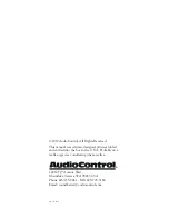 Предварительный просмотр 20 страницы AudioControl Savoy G3 Installer'S Manual