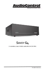 AudioControl SAVOY G4 Installation Manual предпросмотр