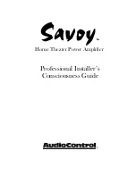 Предварительный просмотр 3 страницы AudioControl SAVOY Installation Manual