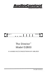 Предварительный просмотр 1 страницы AudioControl The Director D2800 Installation Manual