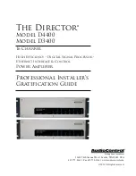 AudioControl The Director D3400 Installer'S Manual предпросмотр