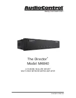 Preview for 1 page of AudioControl The Director M4840 Installation Manual