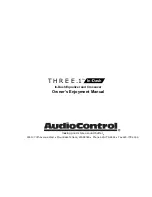 Preview for 2 page of AudioControl Three.1 Owner'S Enjoyment Manual