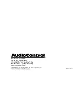 Preview for 20 page of AudioControl Three.2 Owner'S Enjoyment Manual