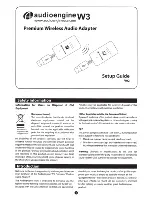 AudioEngine W3 Setup Manual preview