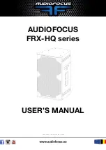 AUDIOFOCUS FR-X 12 HQ User Manual preview