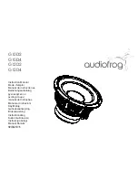 Preview for 1 page of Audiofrog G10D2 Instruction Manual