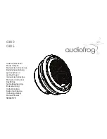 Audiofrog GB10 Instruction Manual preview