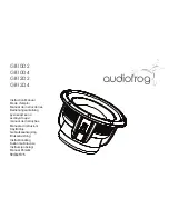 Предварительный просмотр 1 страницы Audiofrog GB10D2 Instruction Manual