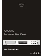 Audiolab 8000CD User Instructions preview