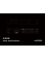 Audiolab 8300A User Instructions предпросмотр