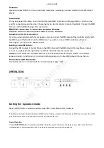 Preview for 2 page of AUDIOLIGHT LEDBAR-4 User Manual