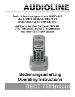 Предварительный просмотр 1 страницы AUDIOLINE 7501MICRO Operating Instructions Manual