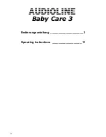 Preview for 2 page of AUDIOLINE Baby Care 3 Operating Instructions Manual