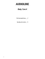 Preview for 2 page of AUDIOLINE Baby Care 4 Operating Instructions Manual