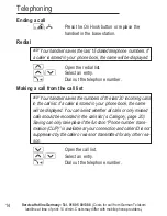 Preview for 64 page of AUDIOLINE BigTel 110 Operating Instructions Manual