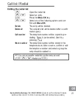 Preview for 71 page of AUDIOLINE BigTel 110 Operating Instructions Manual