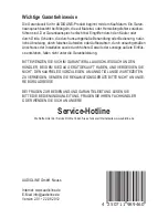 Предварительный просмотр 72 страницы AUDIOLINE BigTel 150 Operating Instructions Manual