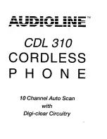 Preview for 1 page of AUDIOLINE CDL 310 User Manual