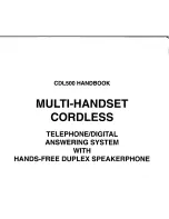 Предварительный просмотр 1 страницы AUDIOLINE CDL500 Handbook