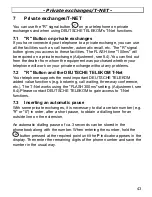 Предварительный просмотр 43 страницы AUDIOLINE DECT 4100 Operating Instructions Manual