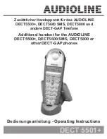 AUDIOLINE DECT 5501+ Operating Instructions Manual предпросмотр