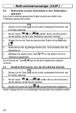 Preview for 20 page of AUDIOLINE DECT 7500micro Operating Instructions Manual