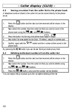 Preview for 50 page of AUDIOLINE DECT 7500micro Operating Instructions Manual