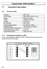 Preview for 60 page of AUDIOLINE DECT 7500micro Operating Instructions Manual